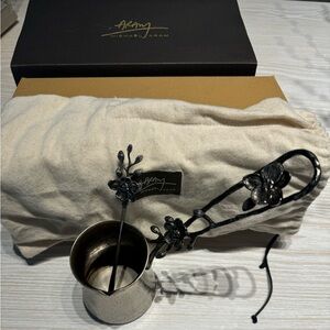 Michael Aram Black Orchid Coffee Pot and Spoon